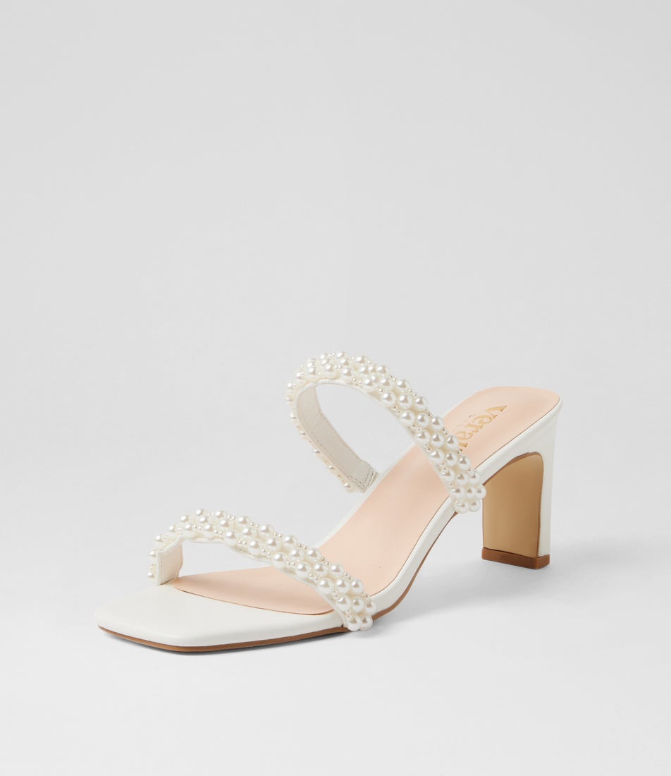 Gigi 2 White Heeled Sandals