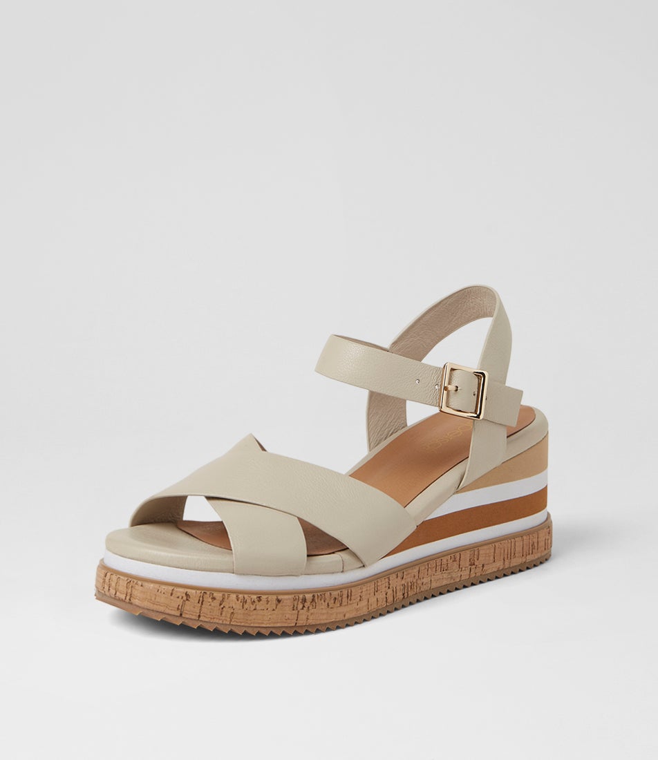 Bambe Almond Leather Sandals Bambe Almond Leather Sandals