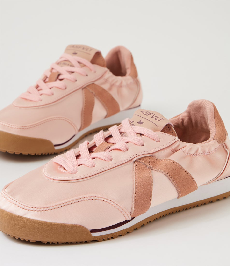 Grace Rose Satin Sneakers