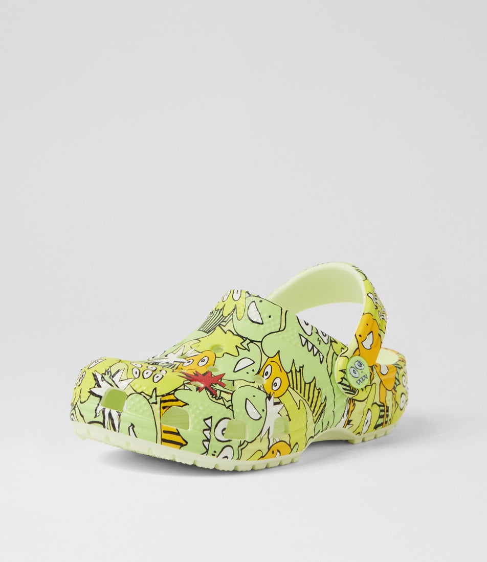Classic Graphic Clog Toddler Glow Light Croslite Flat Shoes
