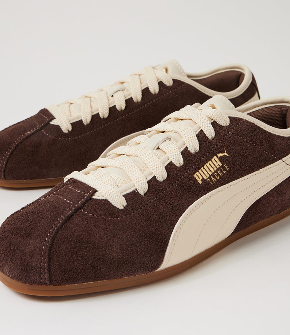Puma Tackle Chocolate Snow Gum Fabric Sneakers