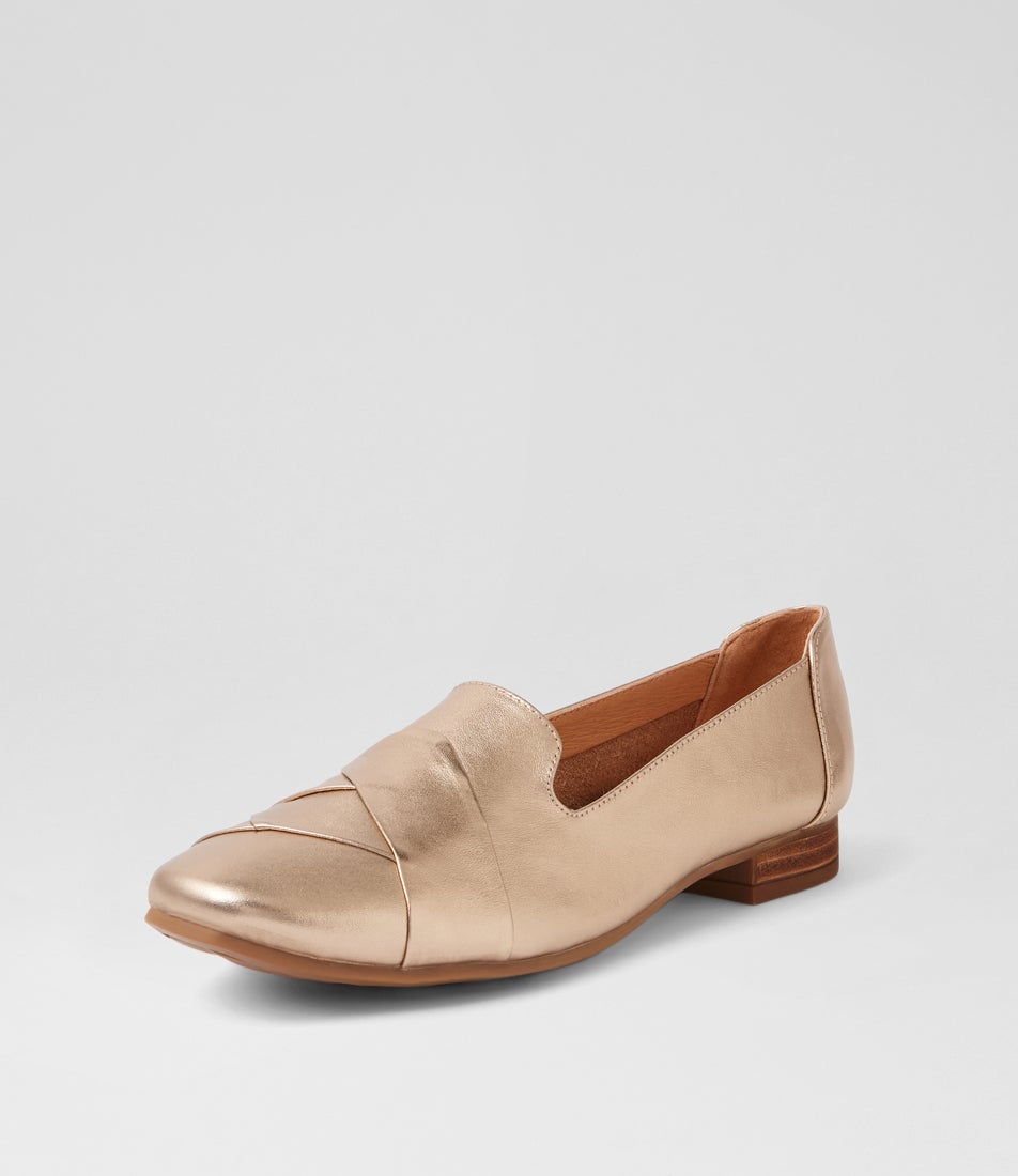 Tilony Champagne Leather Loafers
