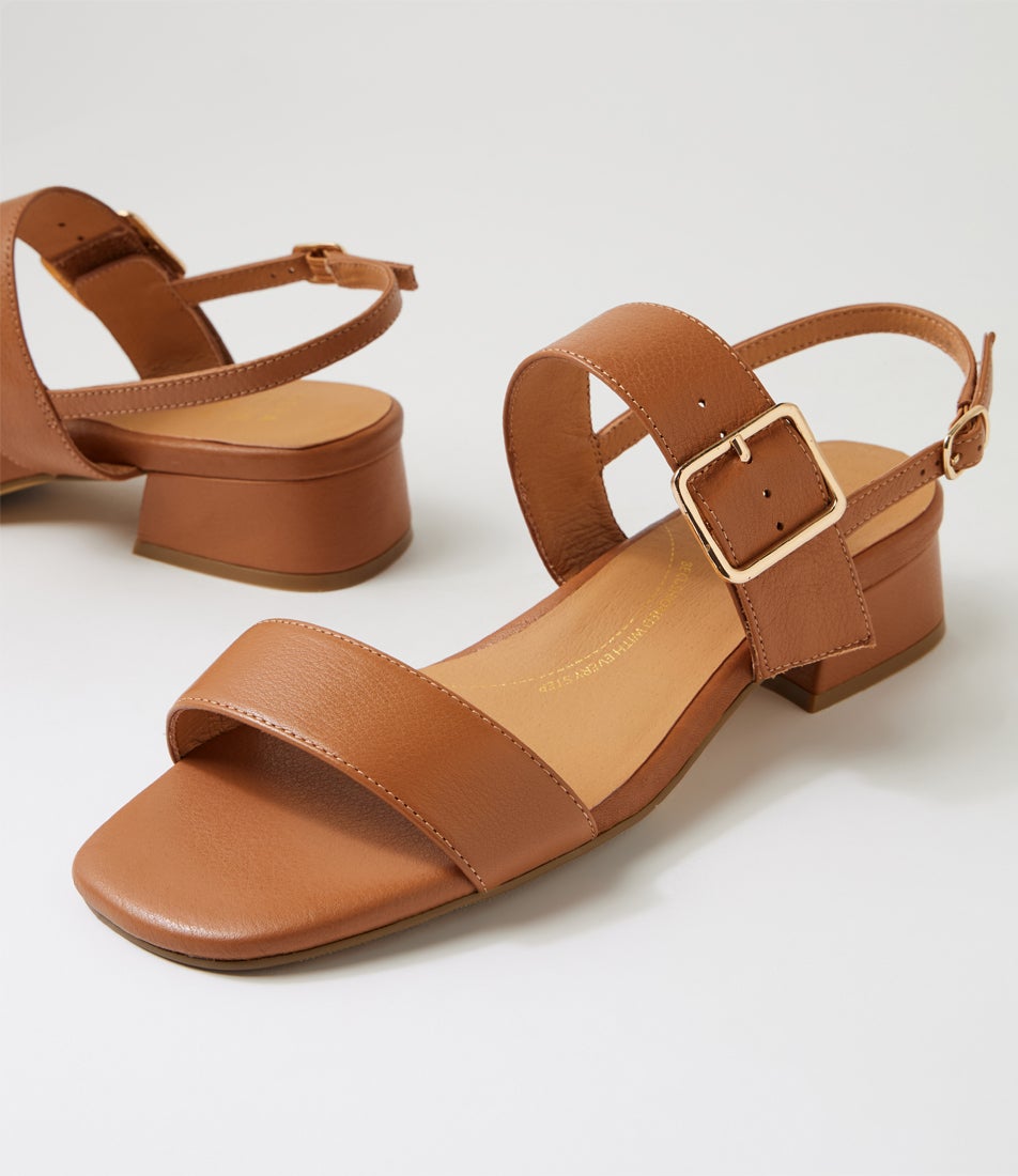 Merila W Dark Tan Leather Sandals