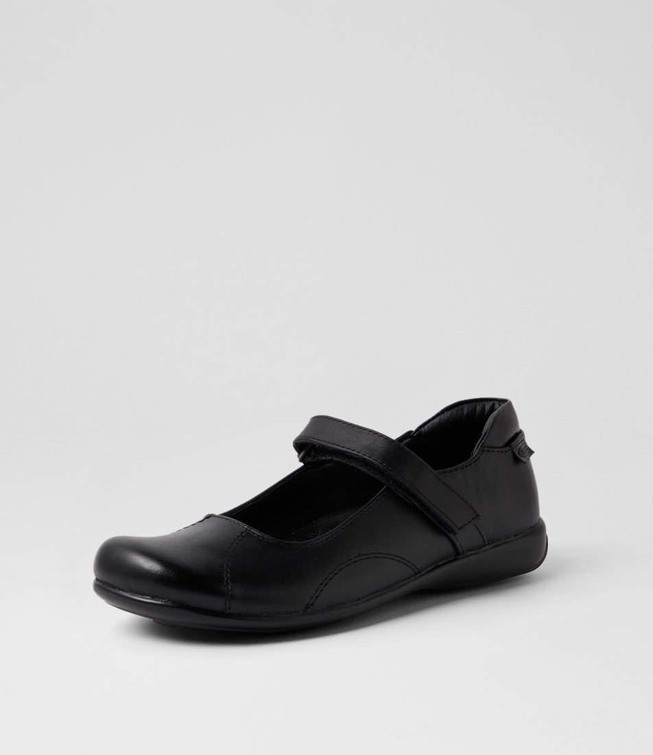 Madras 2 Junior Black Leather School Shoes