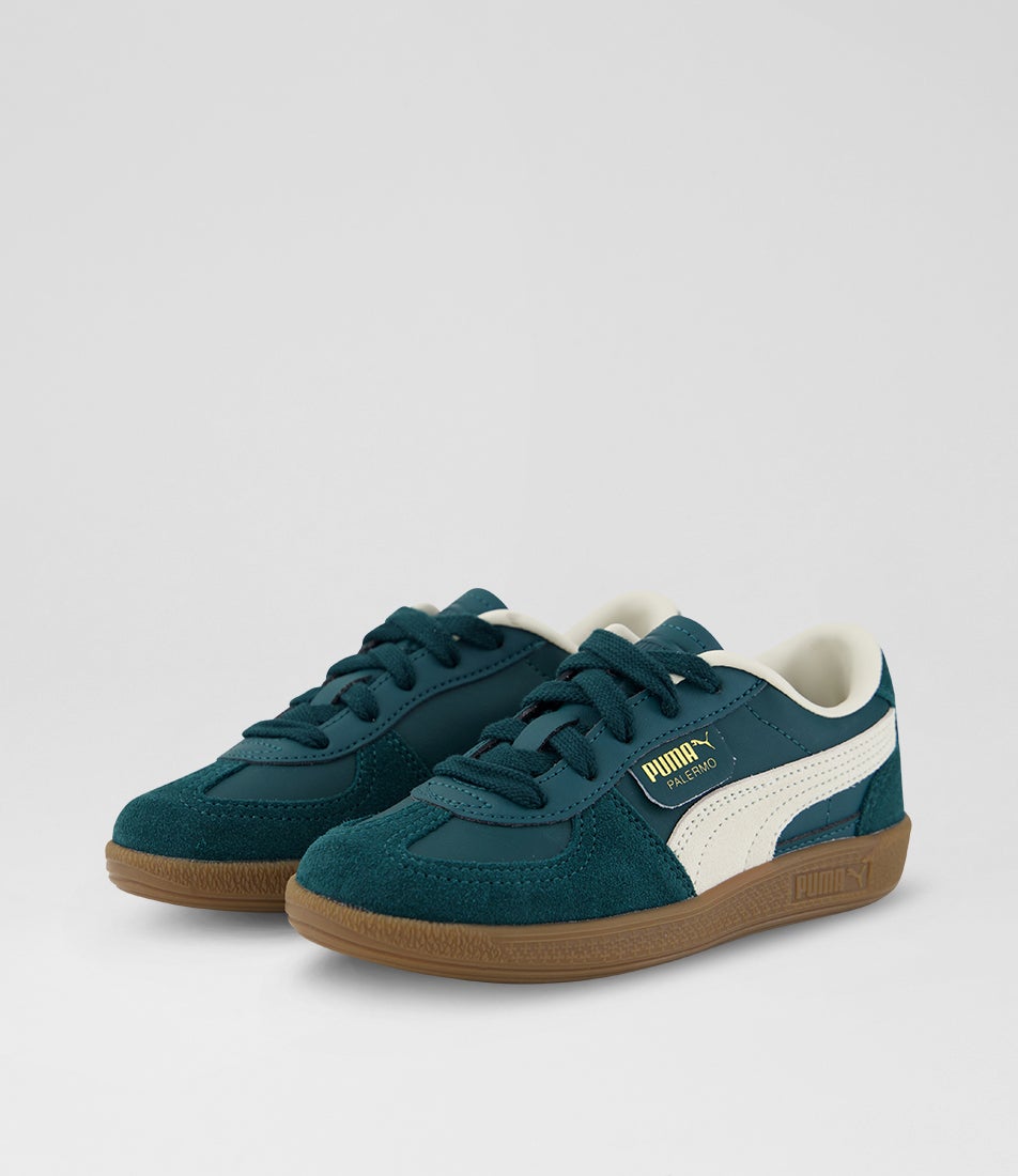 Palermo Junior Dark Green Alpine Snow Suede Sneakers