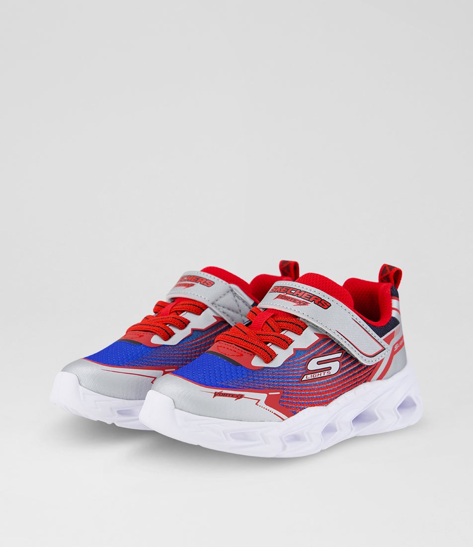 Vortex 3 Toddler Silver Red Blue Mesh Sneakers