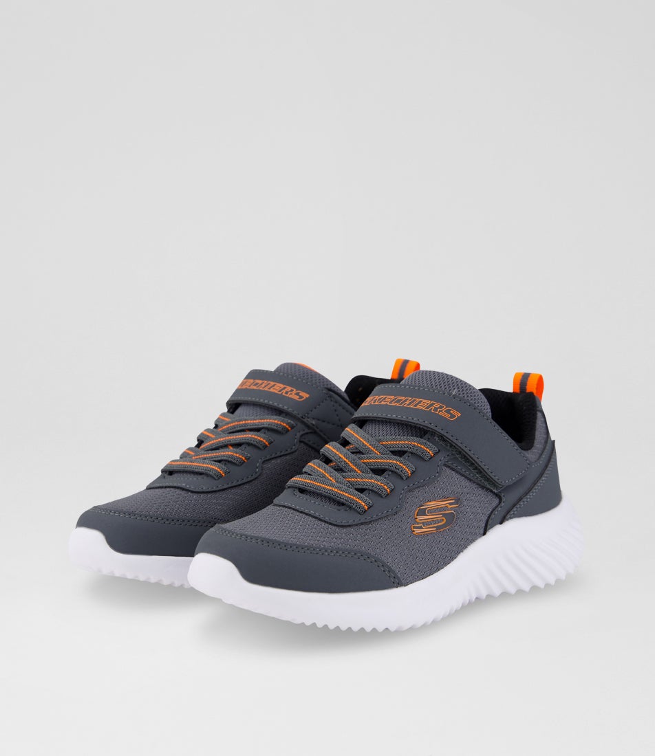 Bounder Techrox Junior Charcoal Fabric Sneakers