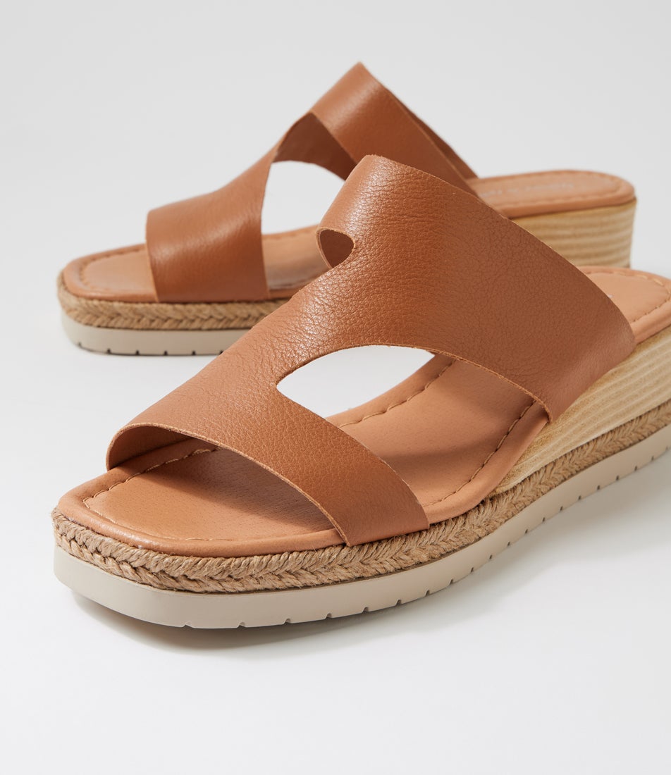 Ivone Dark Tan Leather Sandals