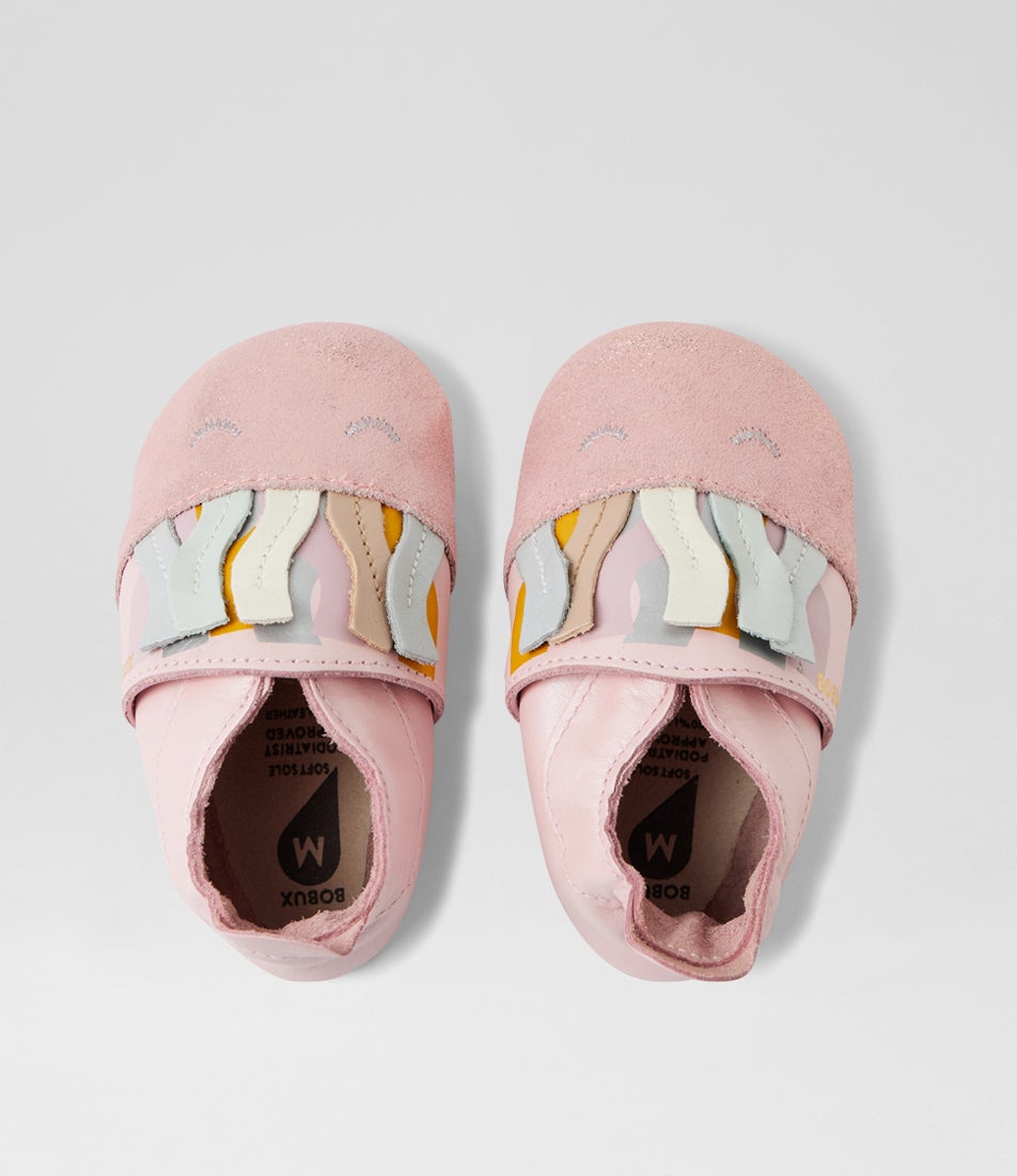 Ss Jelly Pre Walker Blossom Pearl Leather Flat Shoes