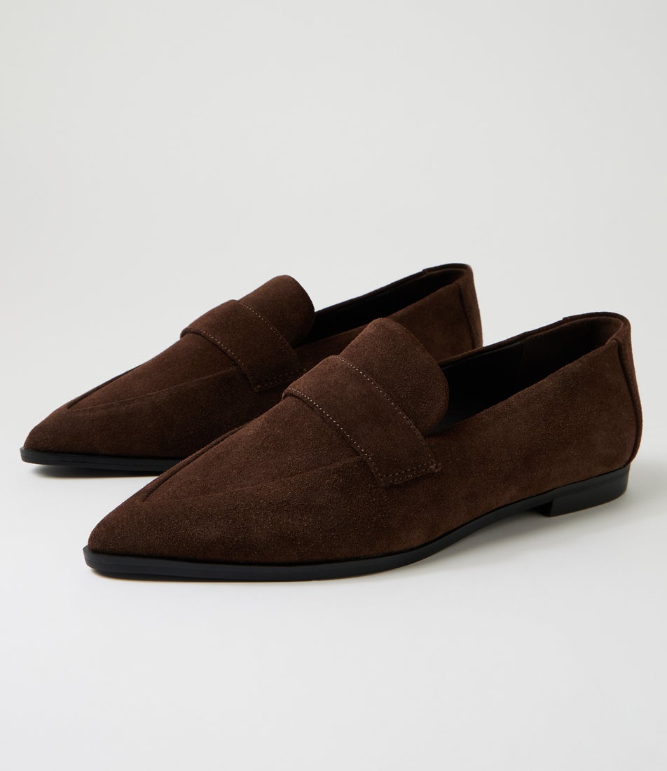 France Chocolate Suede Loafers