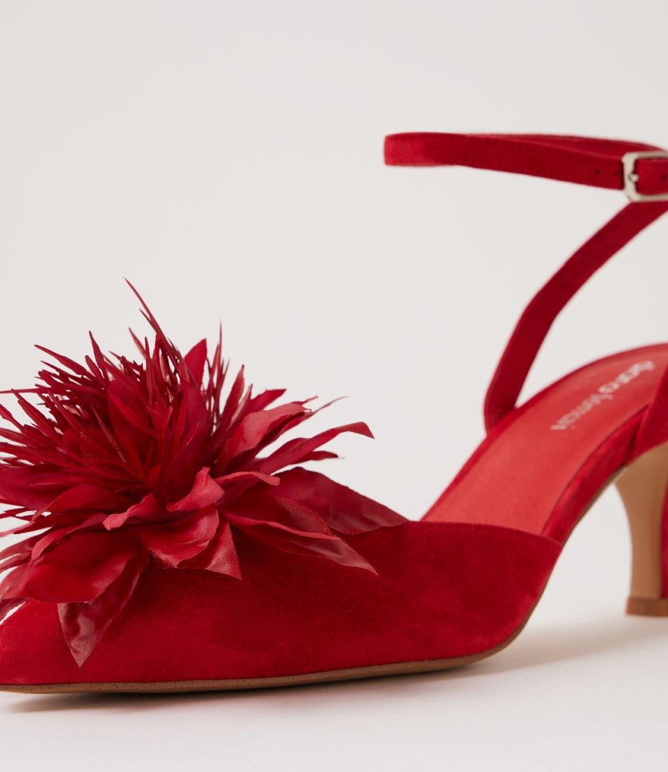Tattel Red Suede Heels
