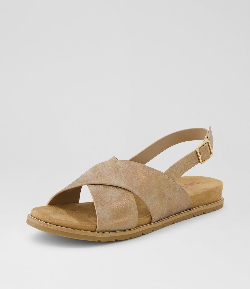 Ferlina Bronze Slingback Sandals
