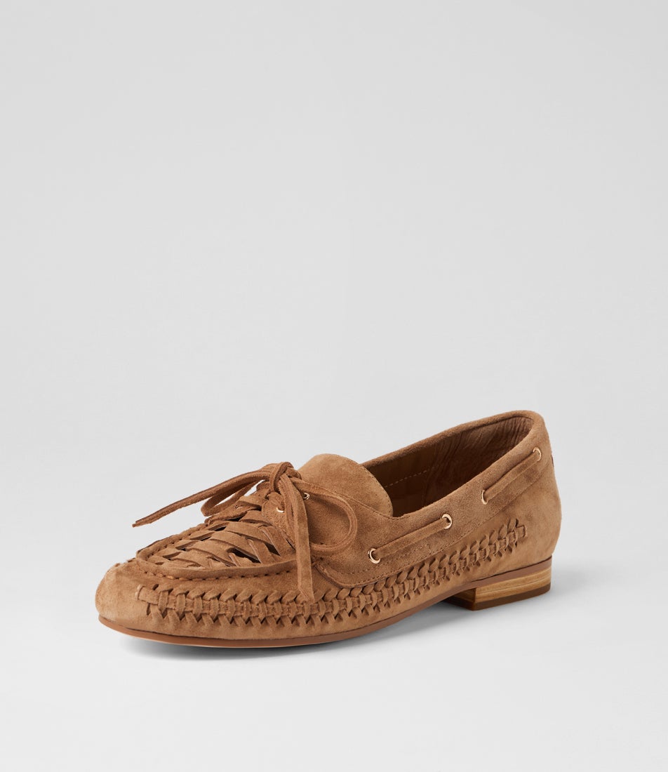 Raella Light Choc Suede Loafers
