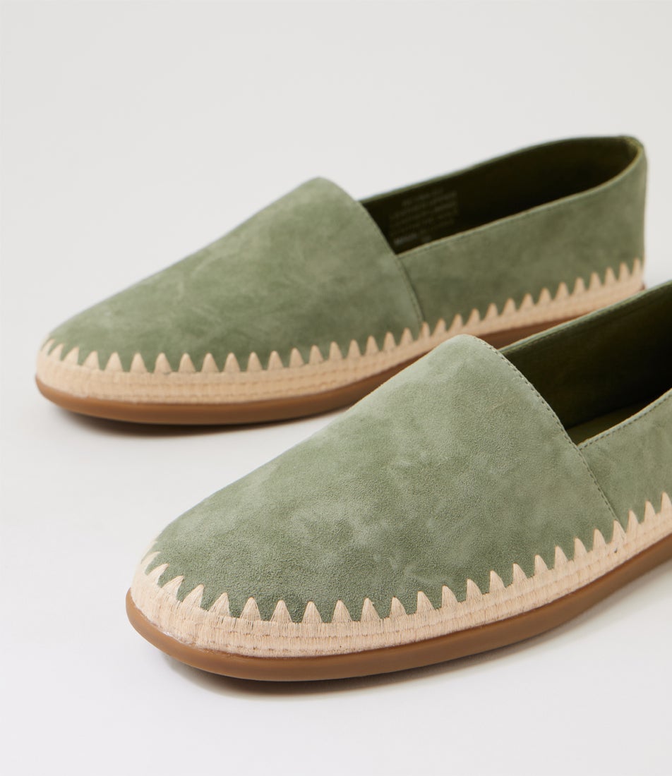 Reyba Khaki Natural Suede Espadrilles Reyba Khaki Natural Suede Espadrilles