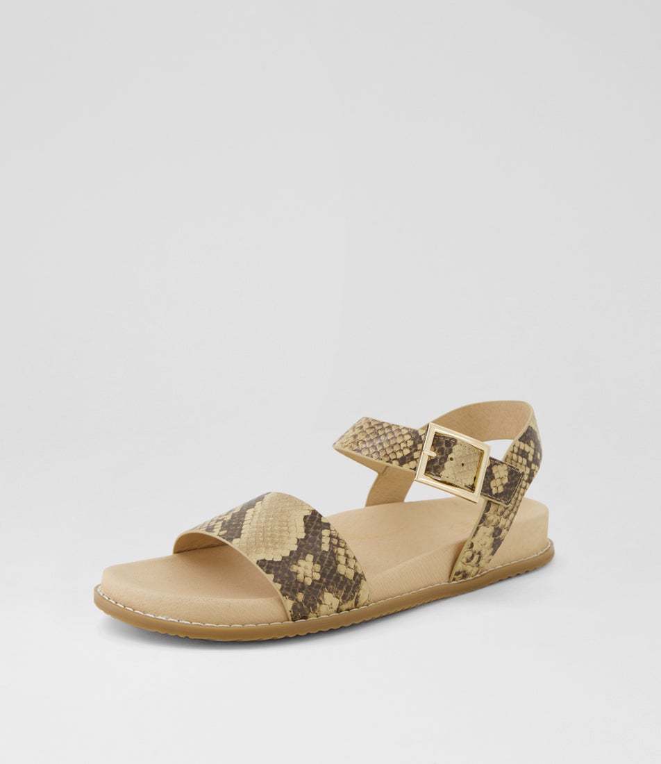 Hammil W Camel Choc Leather Sandals