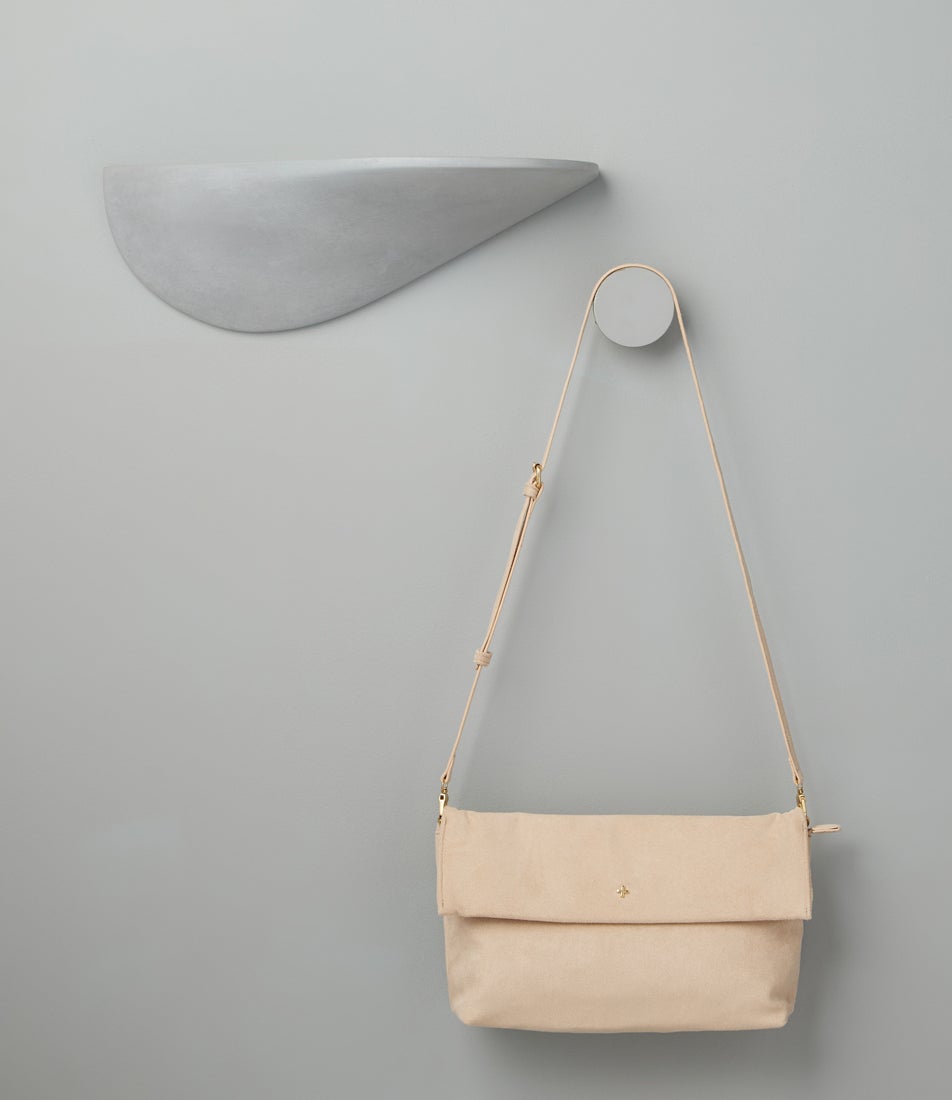 Heartbreaker Beige Microsuede Handbag