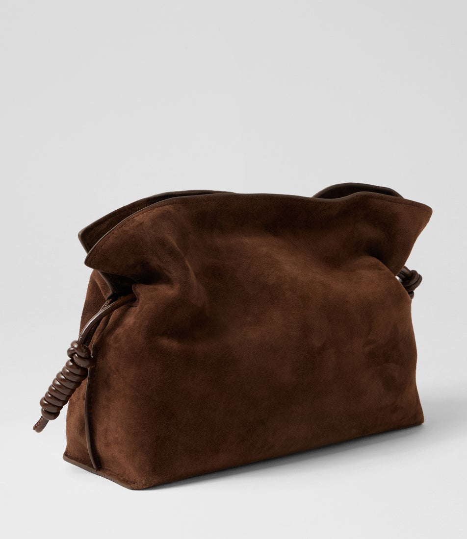 Della Tiramisu Suede Handbag