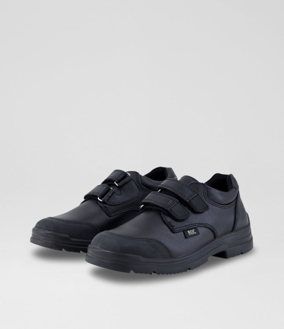 Rapp Junior Black Leather School Shoes