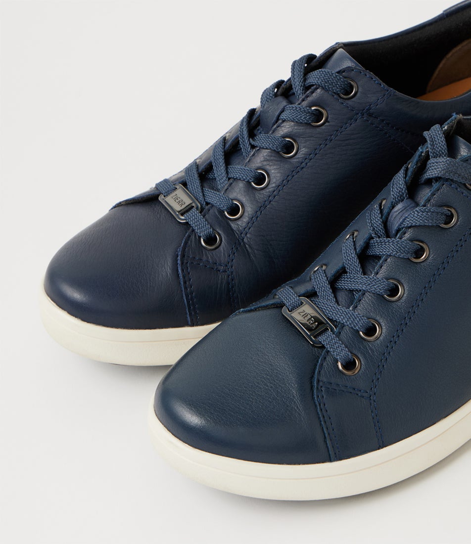 Delilah Xf Navy White Leather Sneakers