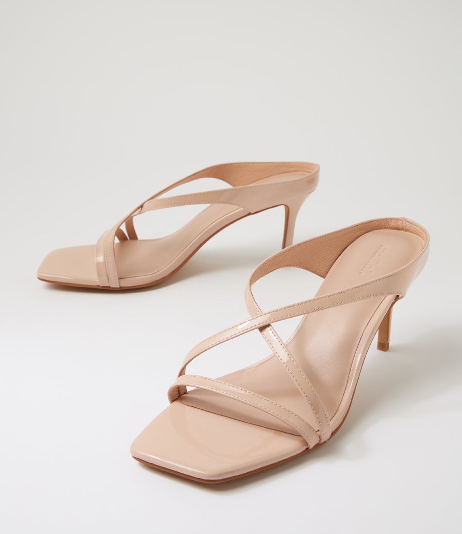 Passione Nude Patent Leather Sandals