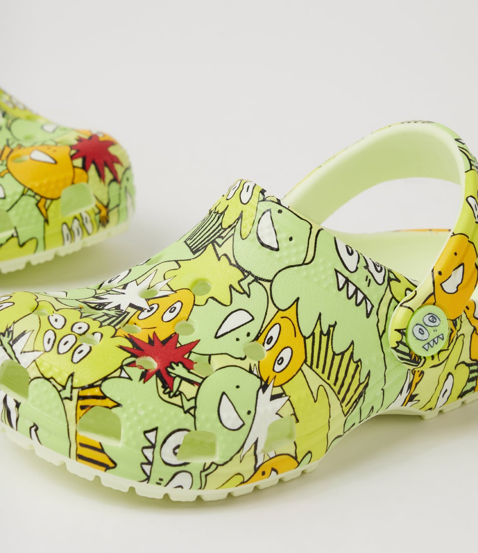 Classic Graphic Clog Toddler Glow Light Croslite Flat Shoes