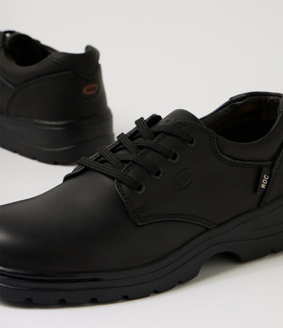 Kick Youth Black Leather School Shoes