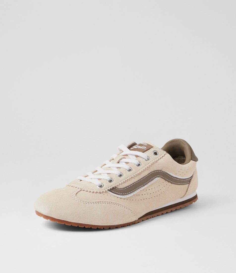 Super Lowpro M Light Beige Suede Sneakers