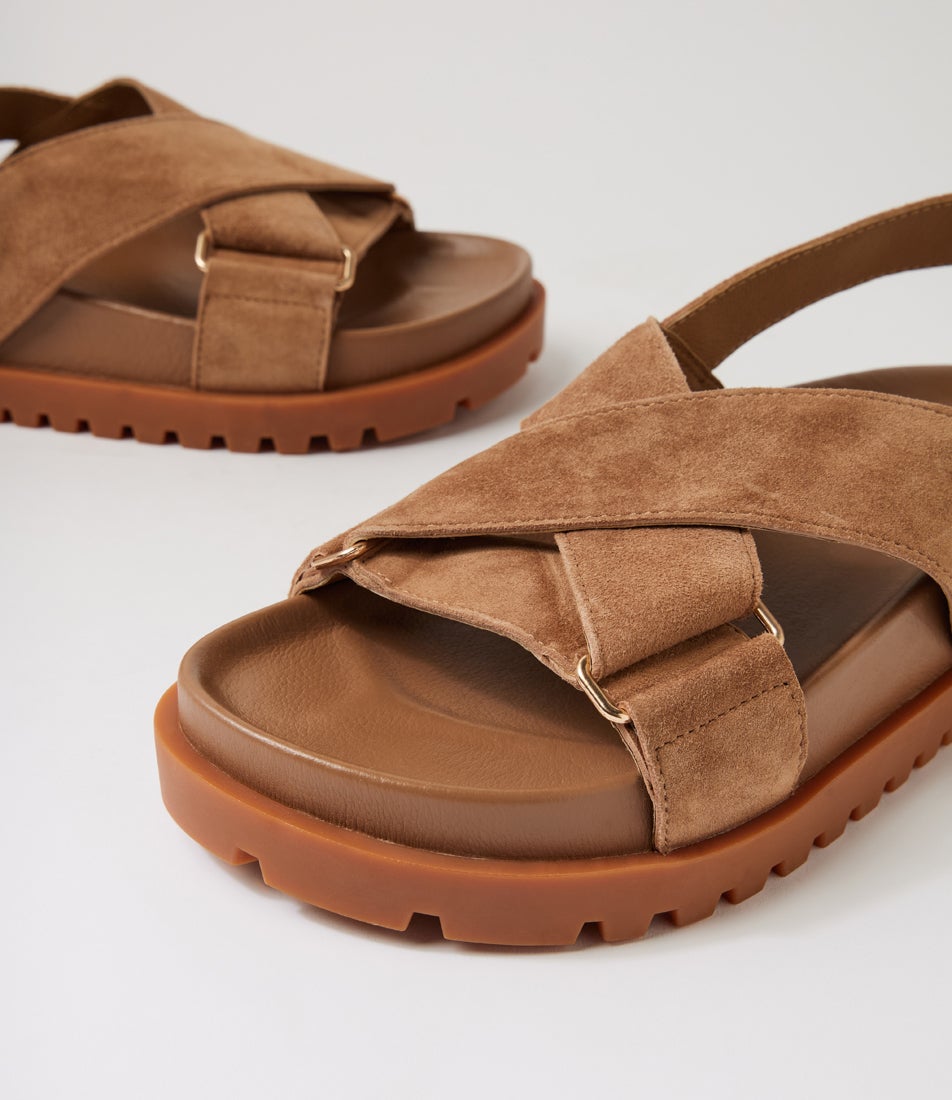 Ubari Light Choc Tan Suede Sandals