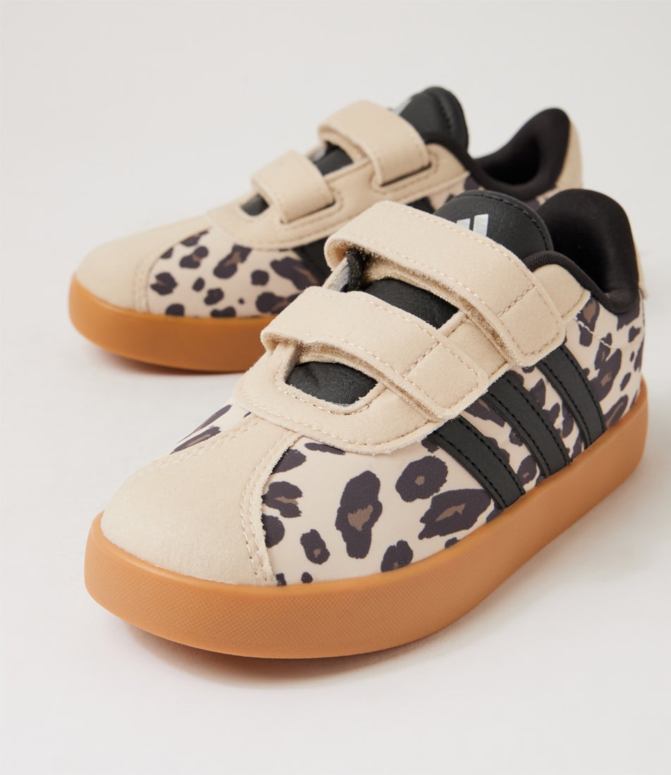 Vl Court 3 Cf I Toddler Crystal Linen Black Khaki Sneakers