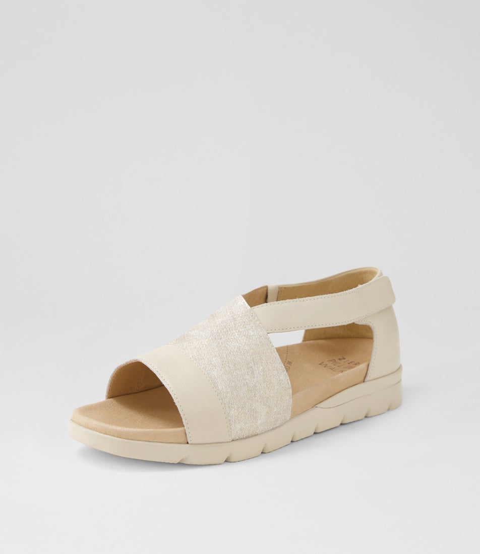 Allroy Xw Milk Ivory Lizard Leather Sandals