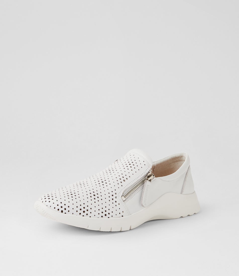 Prence Xw White Leather Flat Shoes
