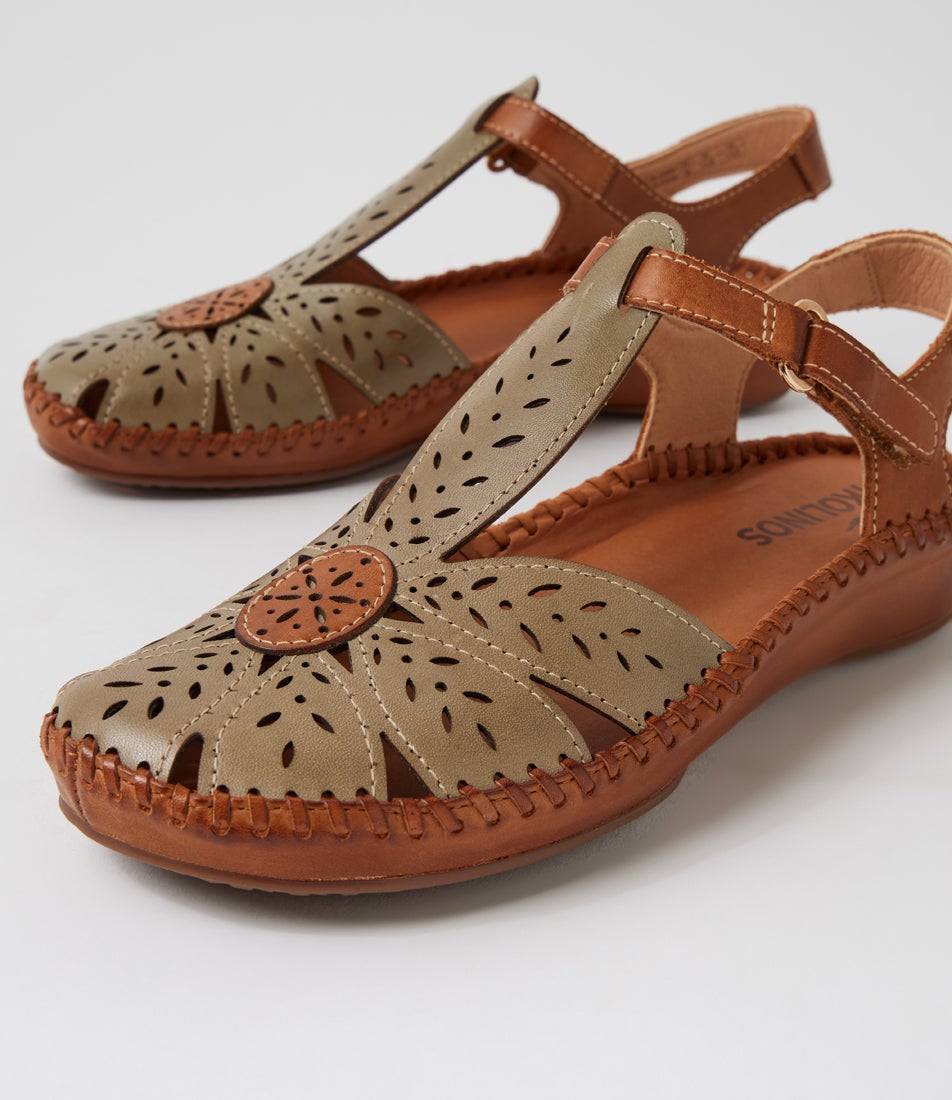 Vallarta 41 Sage Leather T Bars