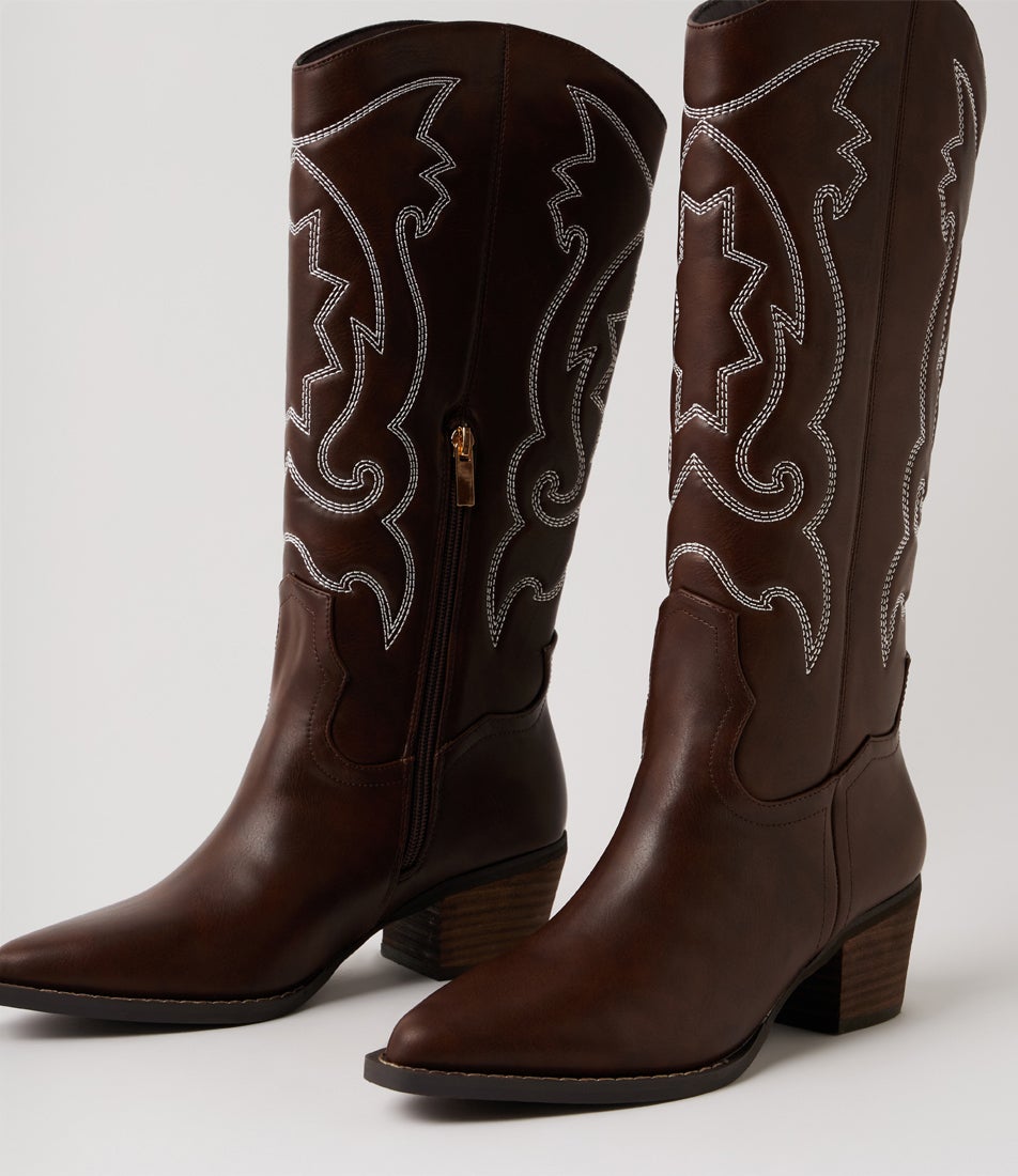 Bentley Distressed Brown Knee High Boots Bentley Distressed Brown Knee High Boots