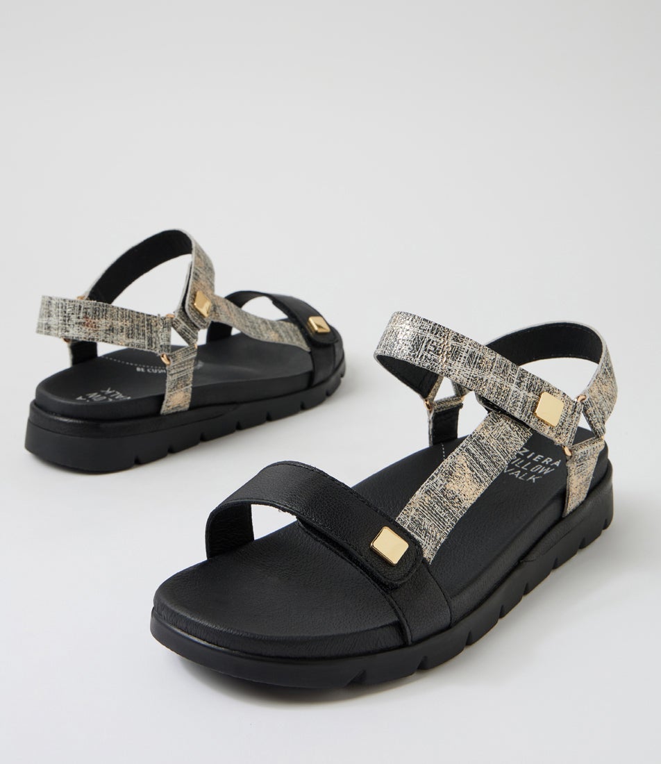 Adiela Xw Black Lizard Multi Sandals