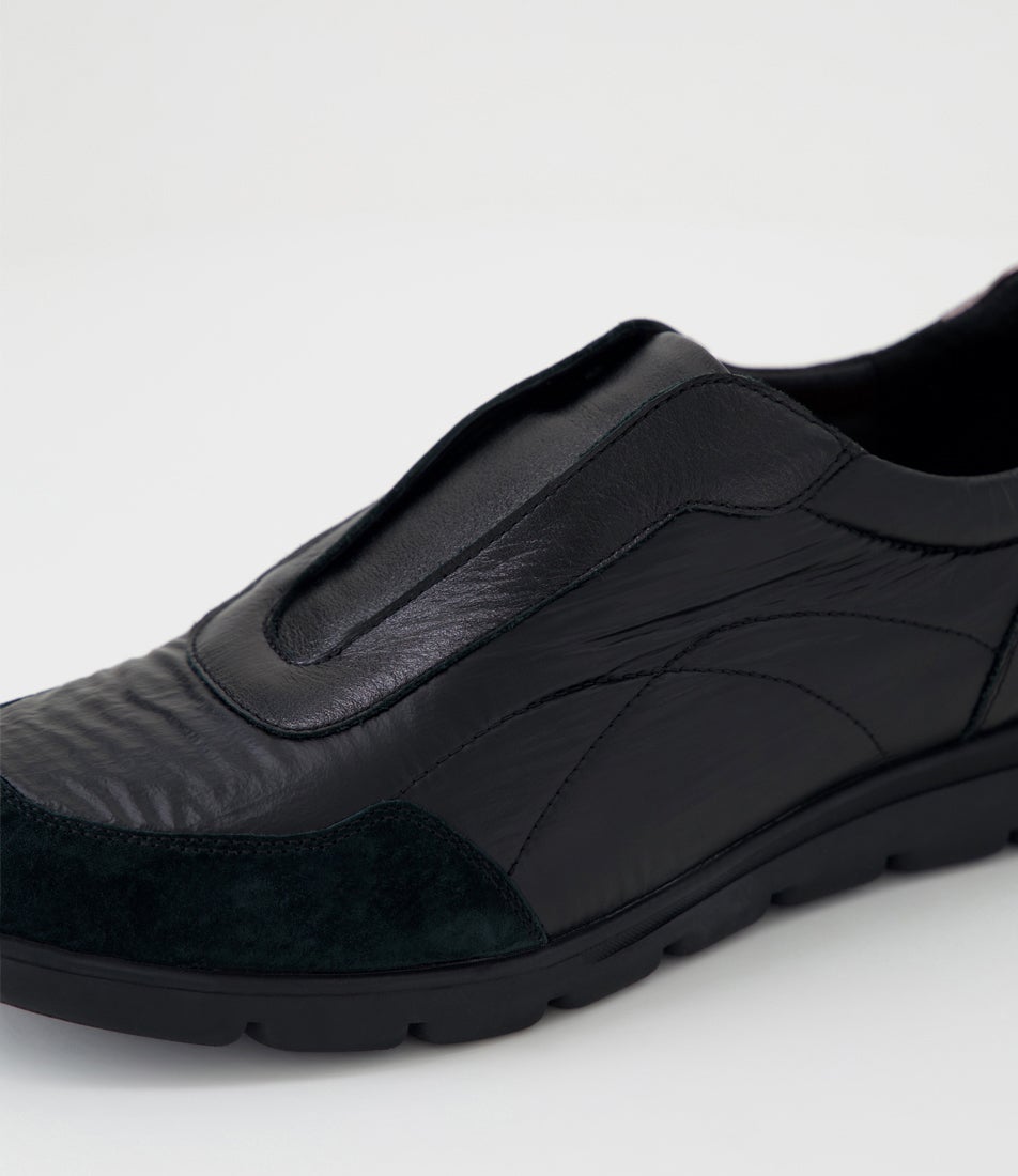Baker Black Pewter Leather Sneakers