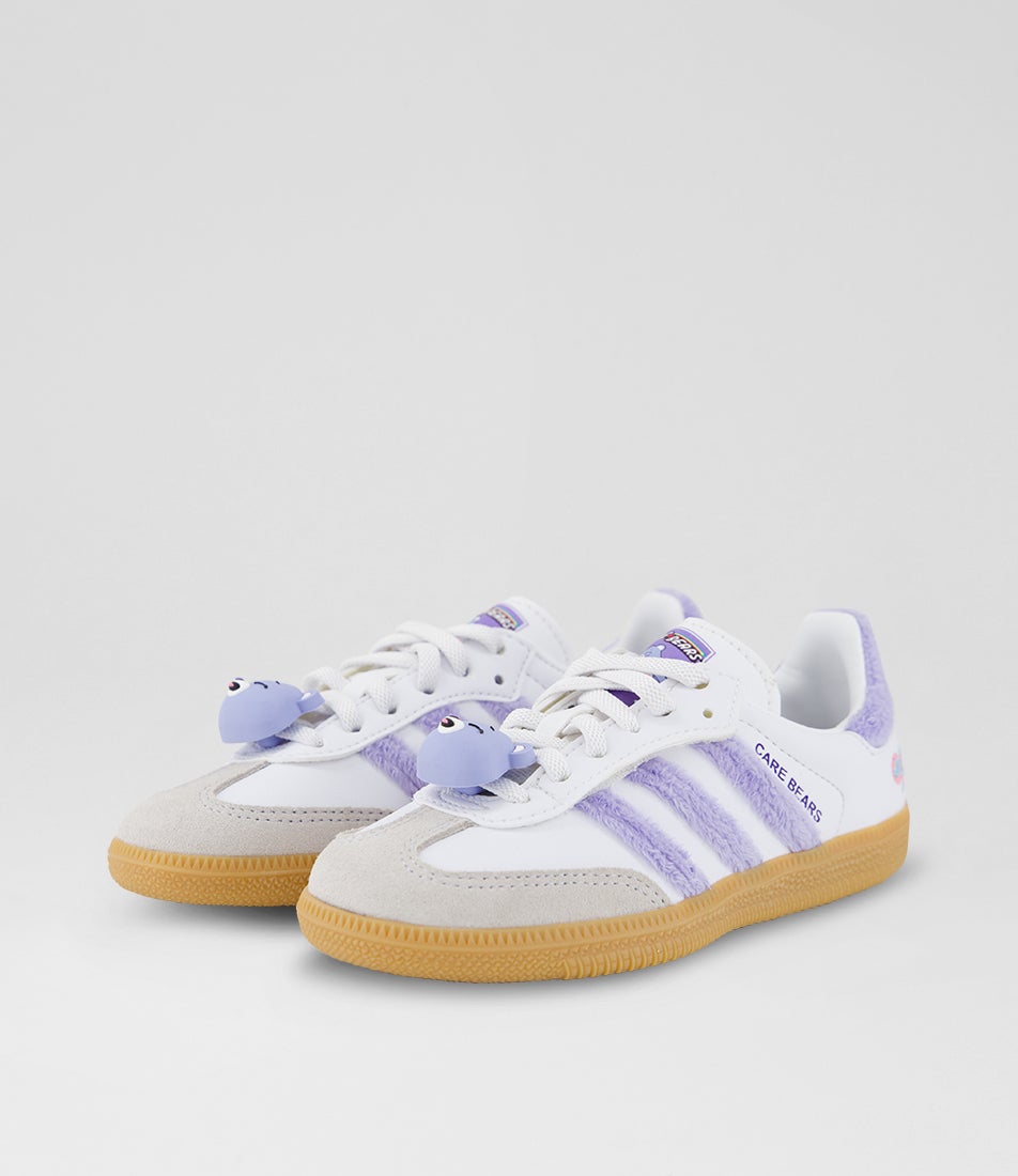 Samba Junior Light Purple White Blue Dawn Leather Sneakers