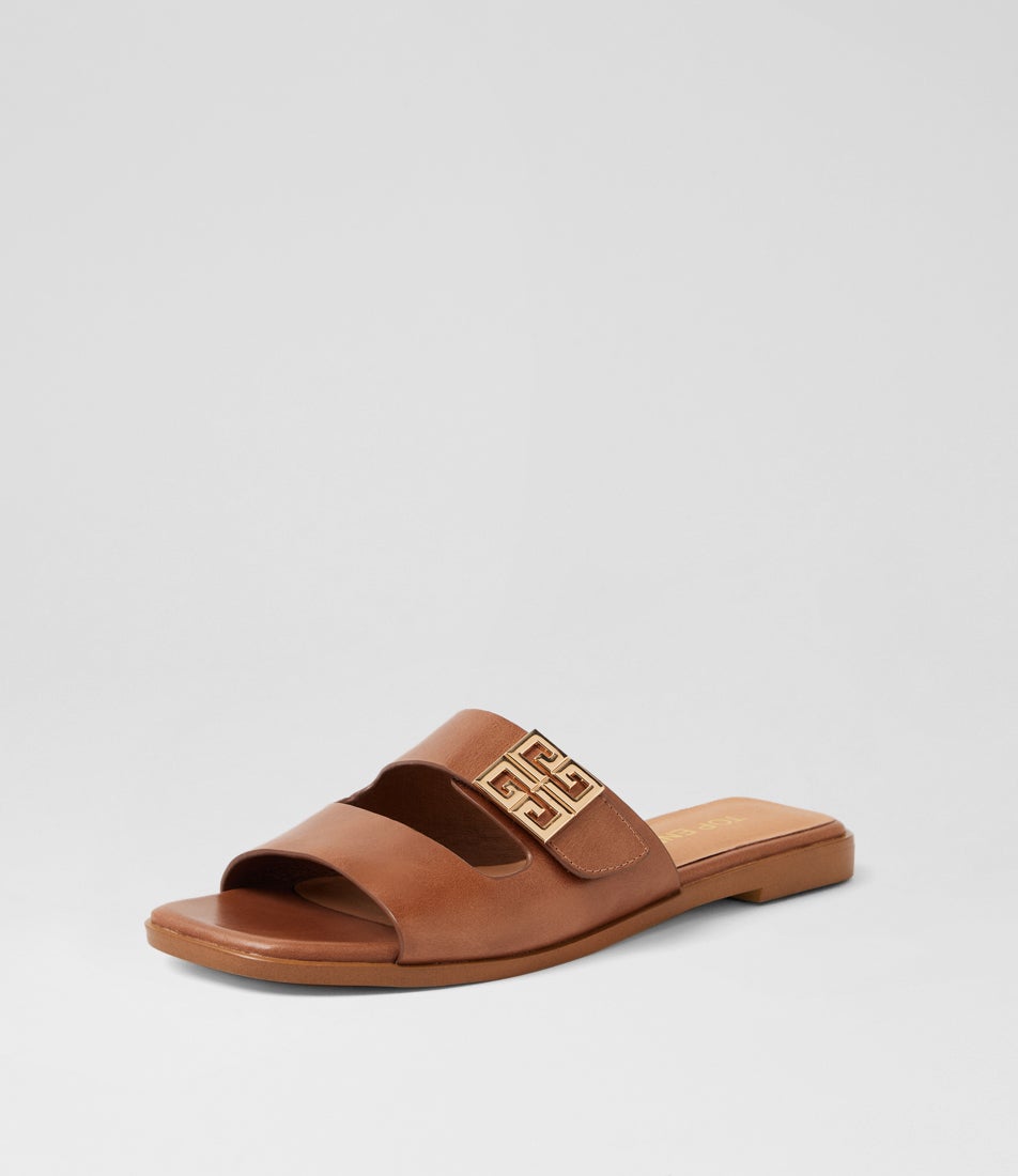 Larino Walnut Leather Sandals