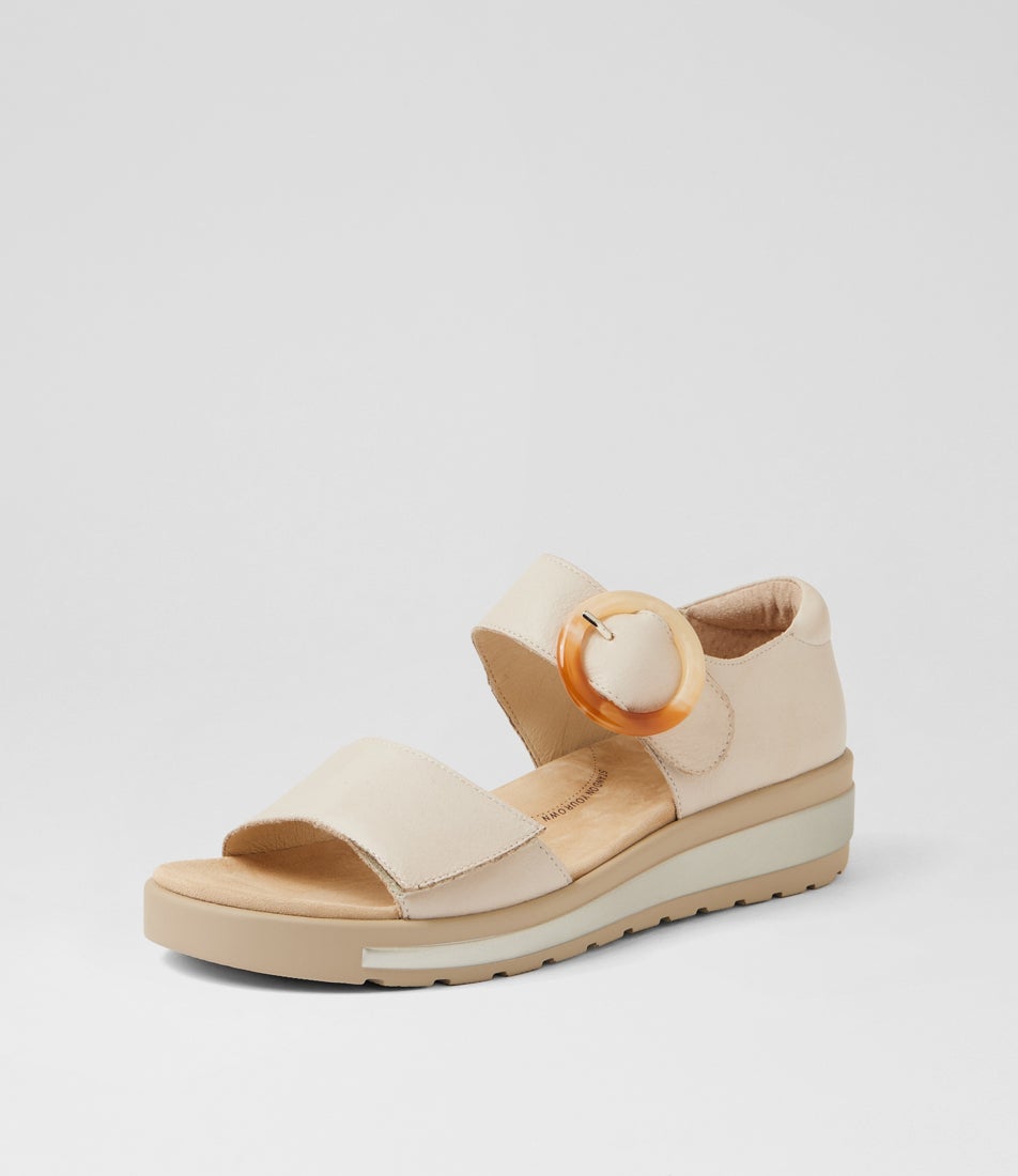 Gerla W Almond Leather Sandals