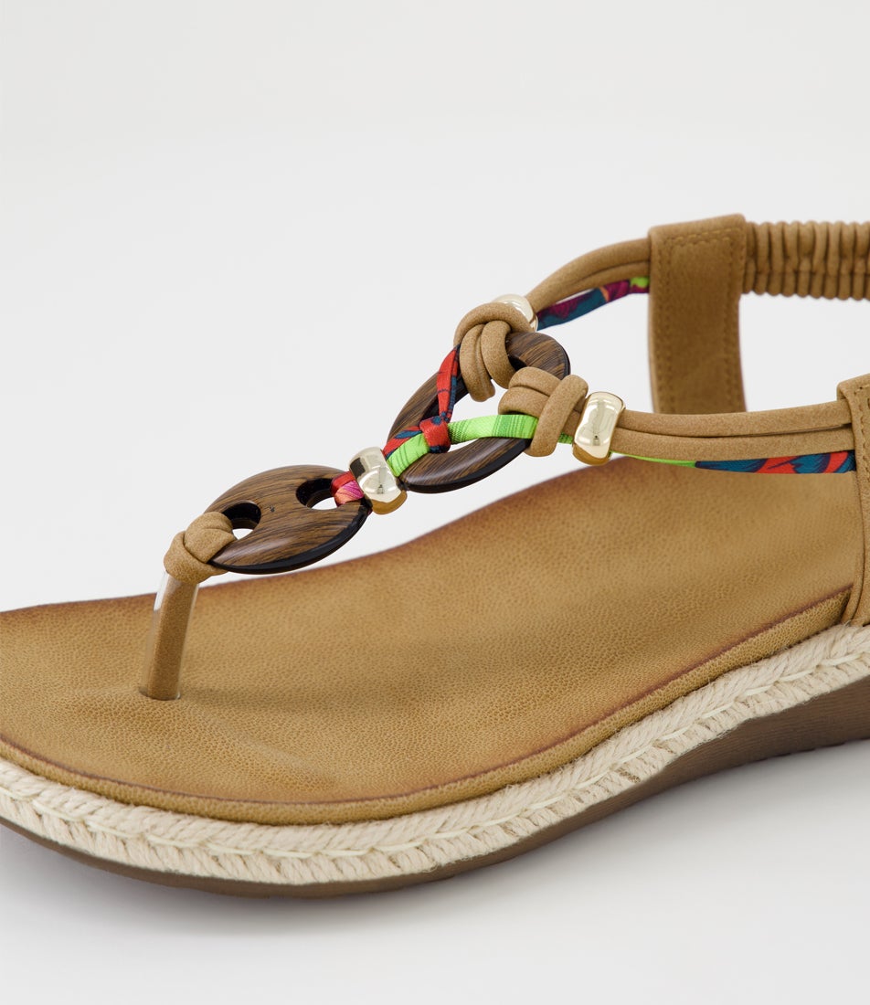 Liggy Light Tan Nubuck Pu Thongs Liggy Light Tan Nubuck Pu Thongs