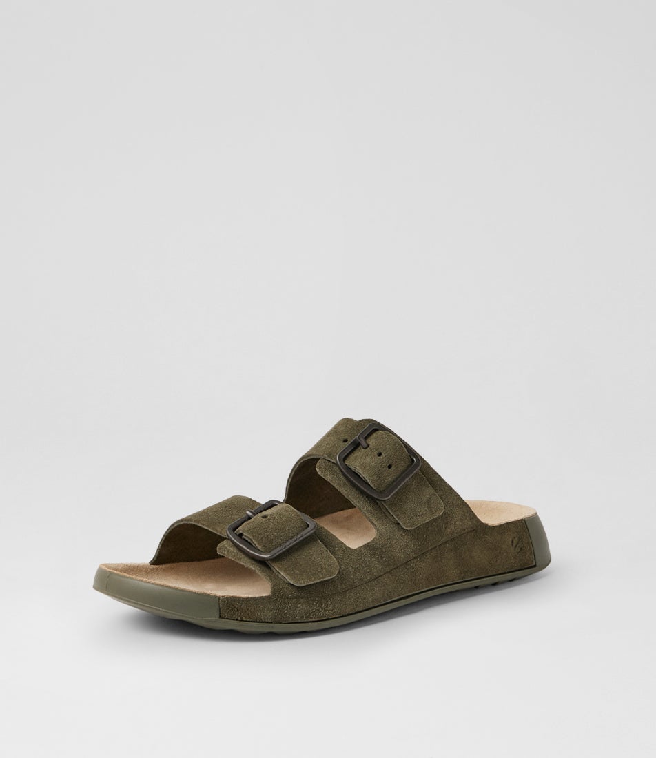 500984 Cozmo M Smokey Olive Nubuck Slides