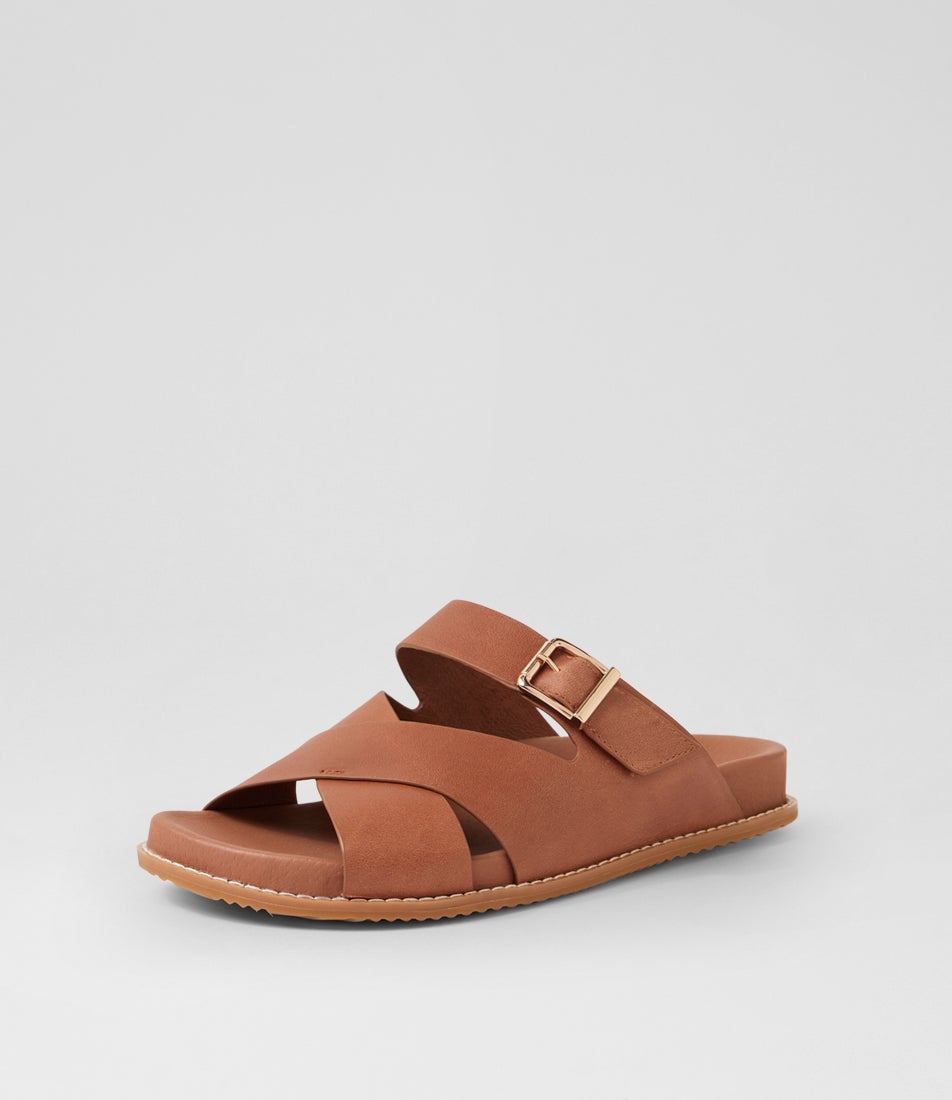Hegle W Cognac Leather Sandals