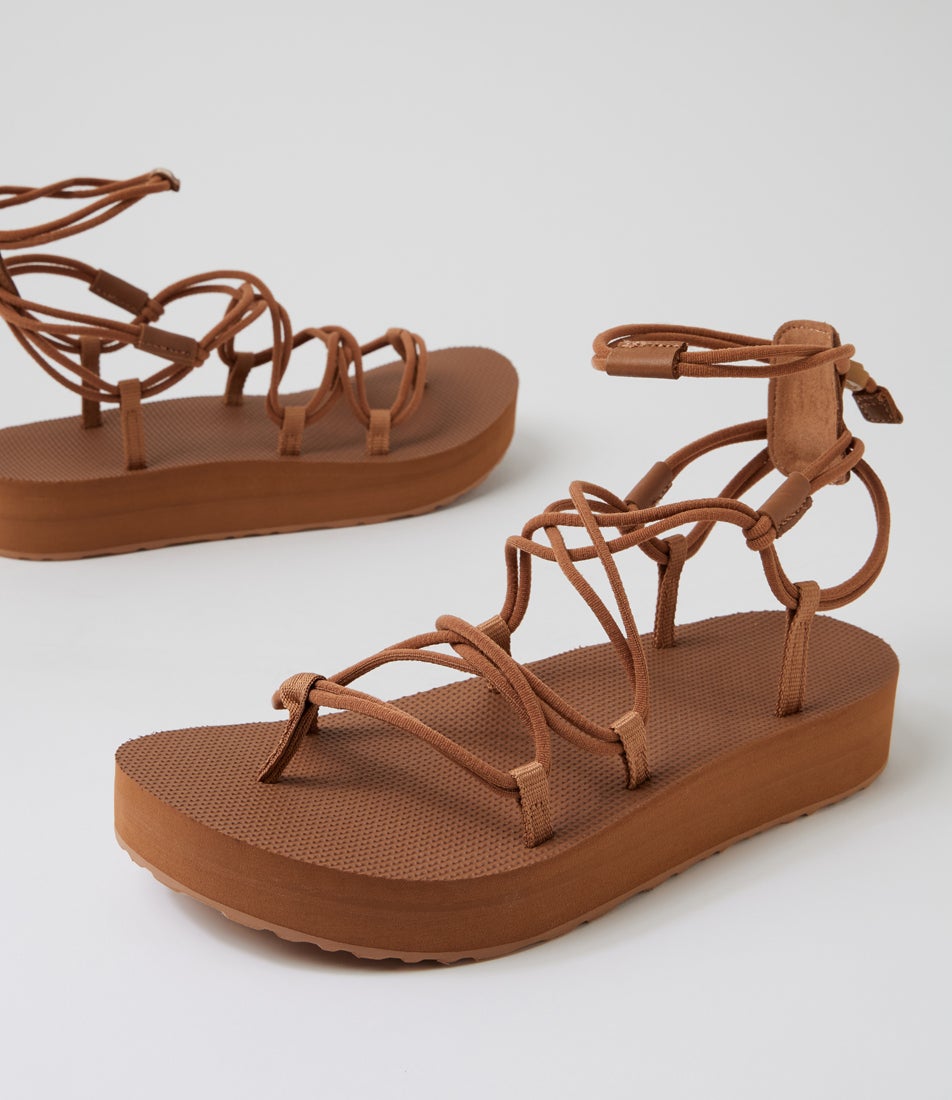 W Midform Infinity Lion Fabric Strappy Sandals