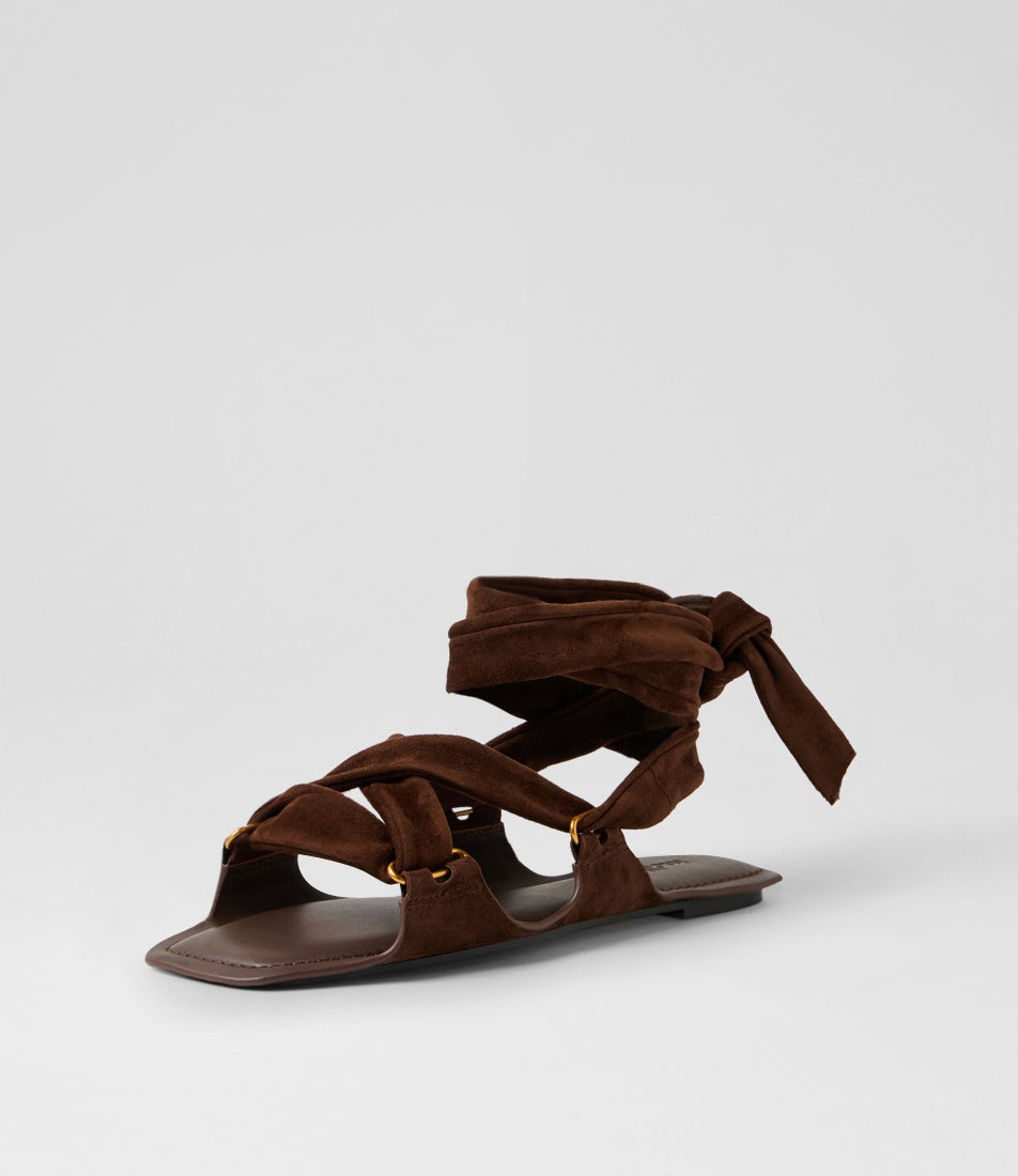 Manea Tiramisu Suede Strappy Sandals