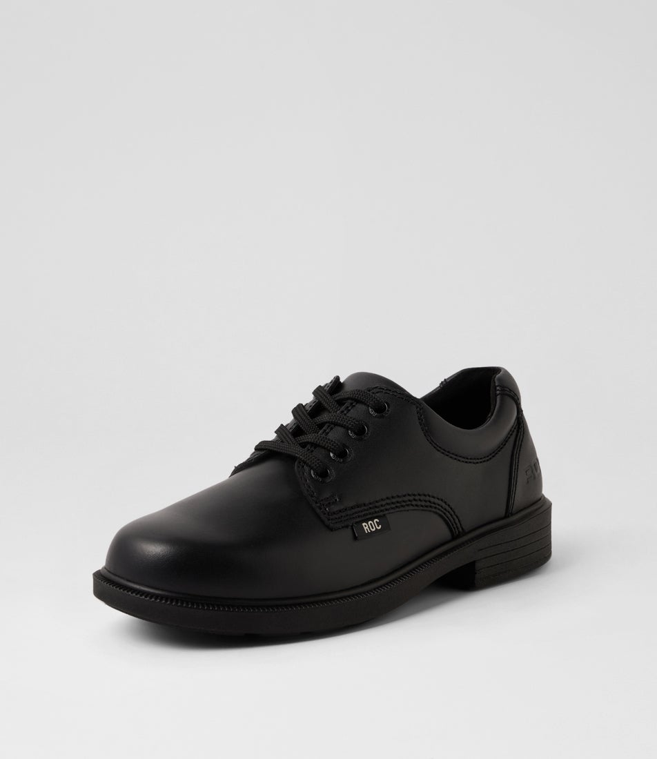 Rockford Youth Black Leather School Shoes