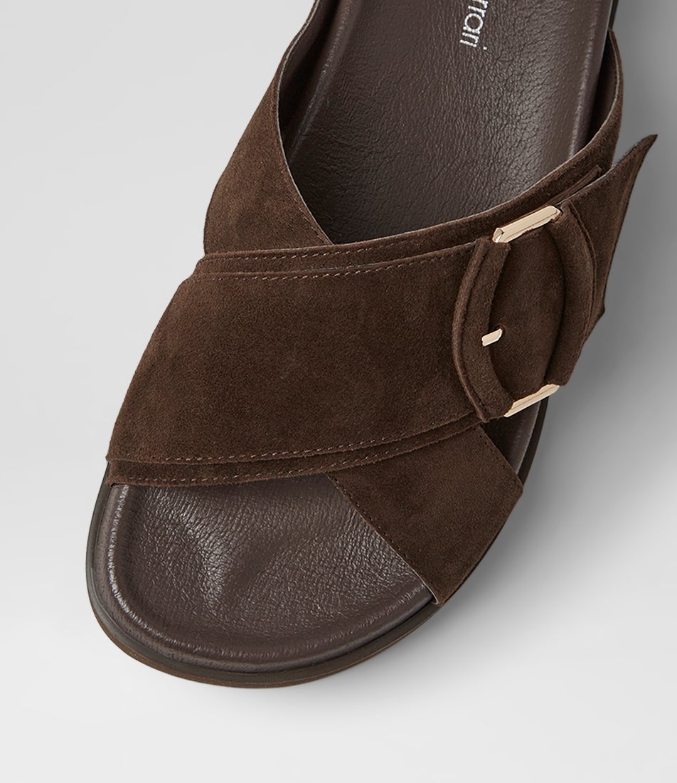 Vanana Espresso Suede Sandals