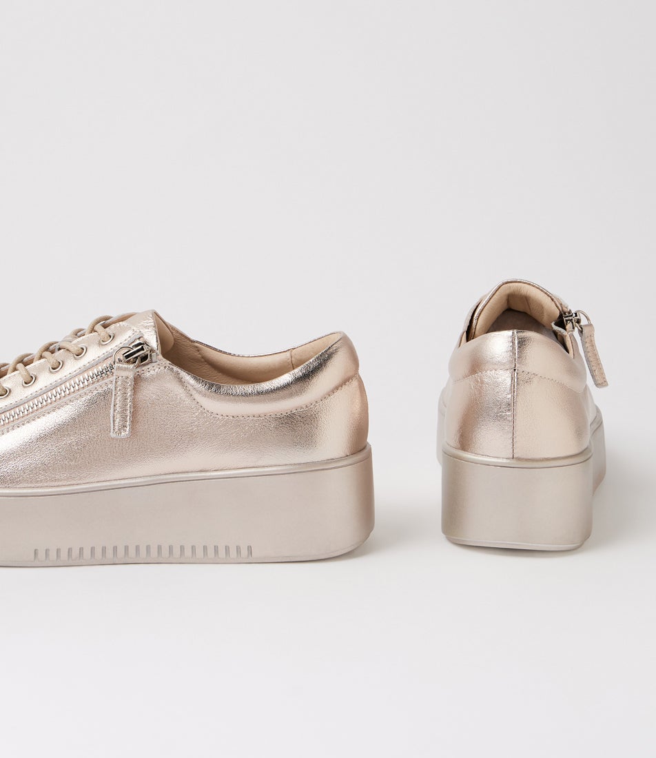 Wolfie Platino Leather Sneakers