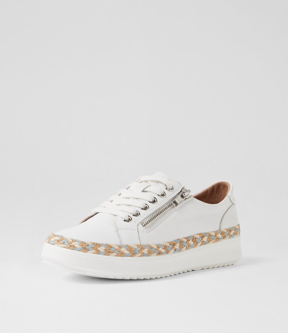 Zomo White Blue Natural Multi Sneakers Zomo White Blue Natural Multi Sneakers