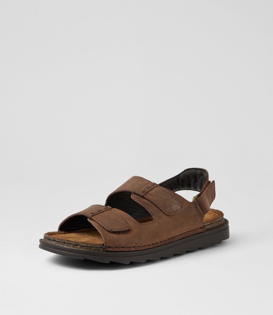 Izar Brown Wild Oiled Leather Sandals