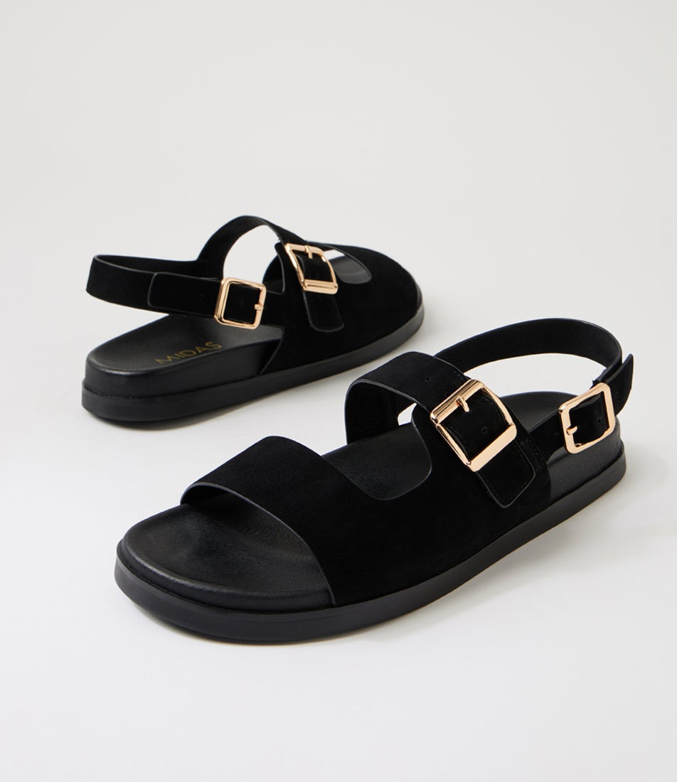 Reminy Black Suede Sandals