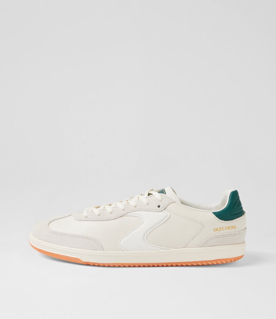 Hotshot Kayde Off White Green Lace Up Sneakers